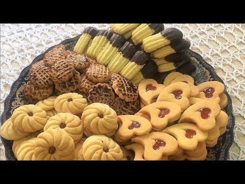 حلويات العيد : أربعة أشكال بعجين واحد اقتصادي و سهل