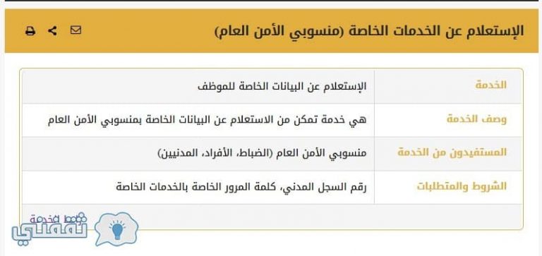 رابط استعلام منسوبي الأمن العام الجديد