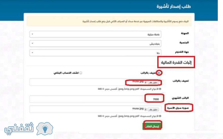 مساند تسجيل الدخول طريقة استخراج تأشيرة سائق خاص إلكترونياً والشروط