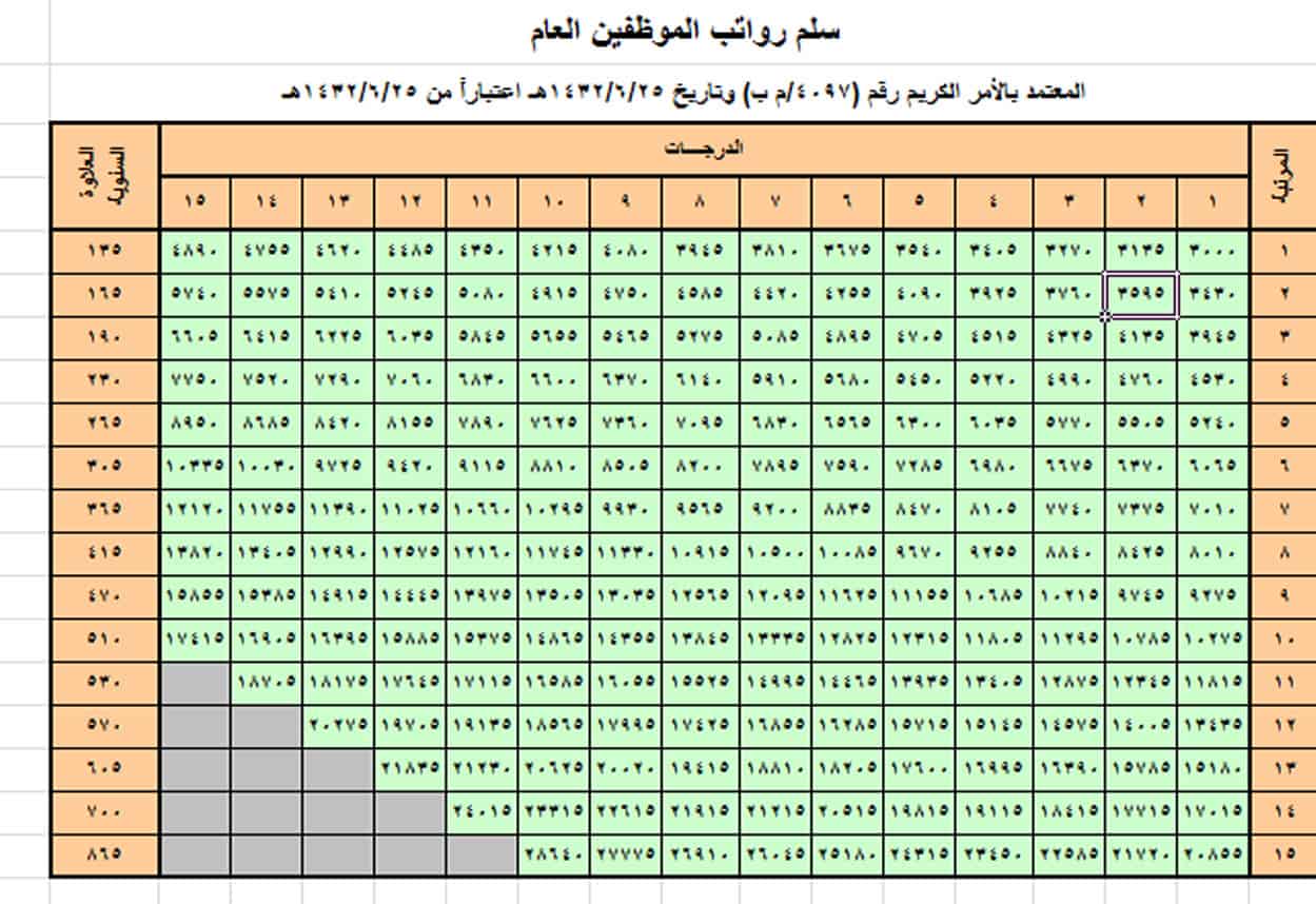 سلم رواتب المجاهدين