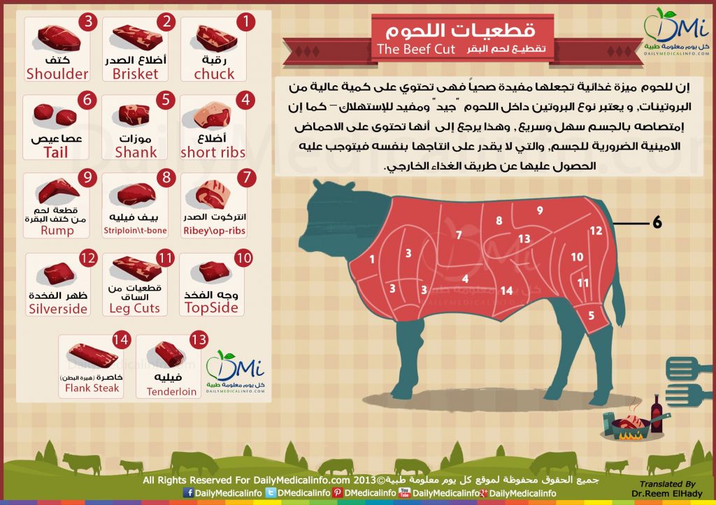 قطعيات اللحوم المختلفة وطريقة استخدامها مع قرب عيد الأضحى المبارك