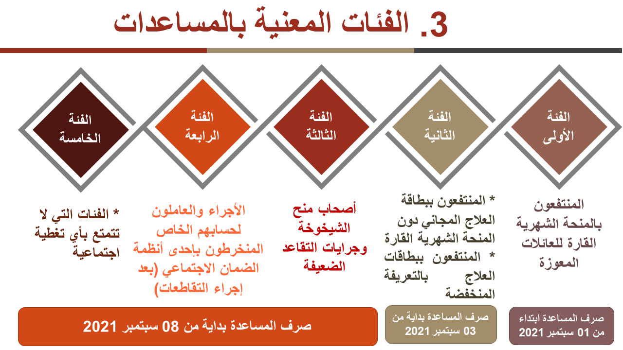 الفئات المعنية بالمنحة