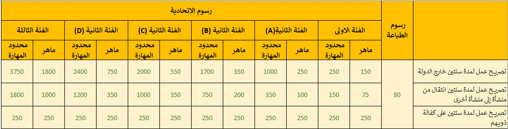 إصدار تصريح عمل جديد