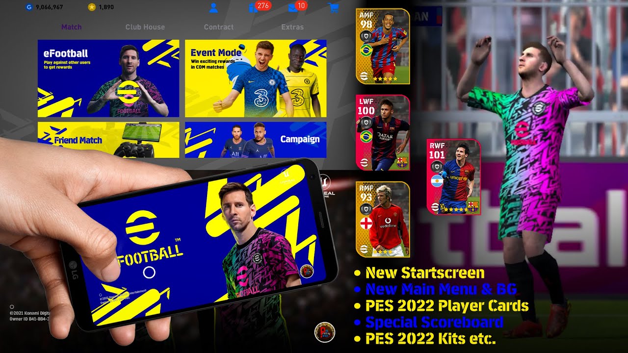 تعرف علي موعد تحديث اي فوتبول 2022 بيس eFootball PES 2022 mobile