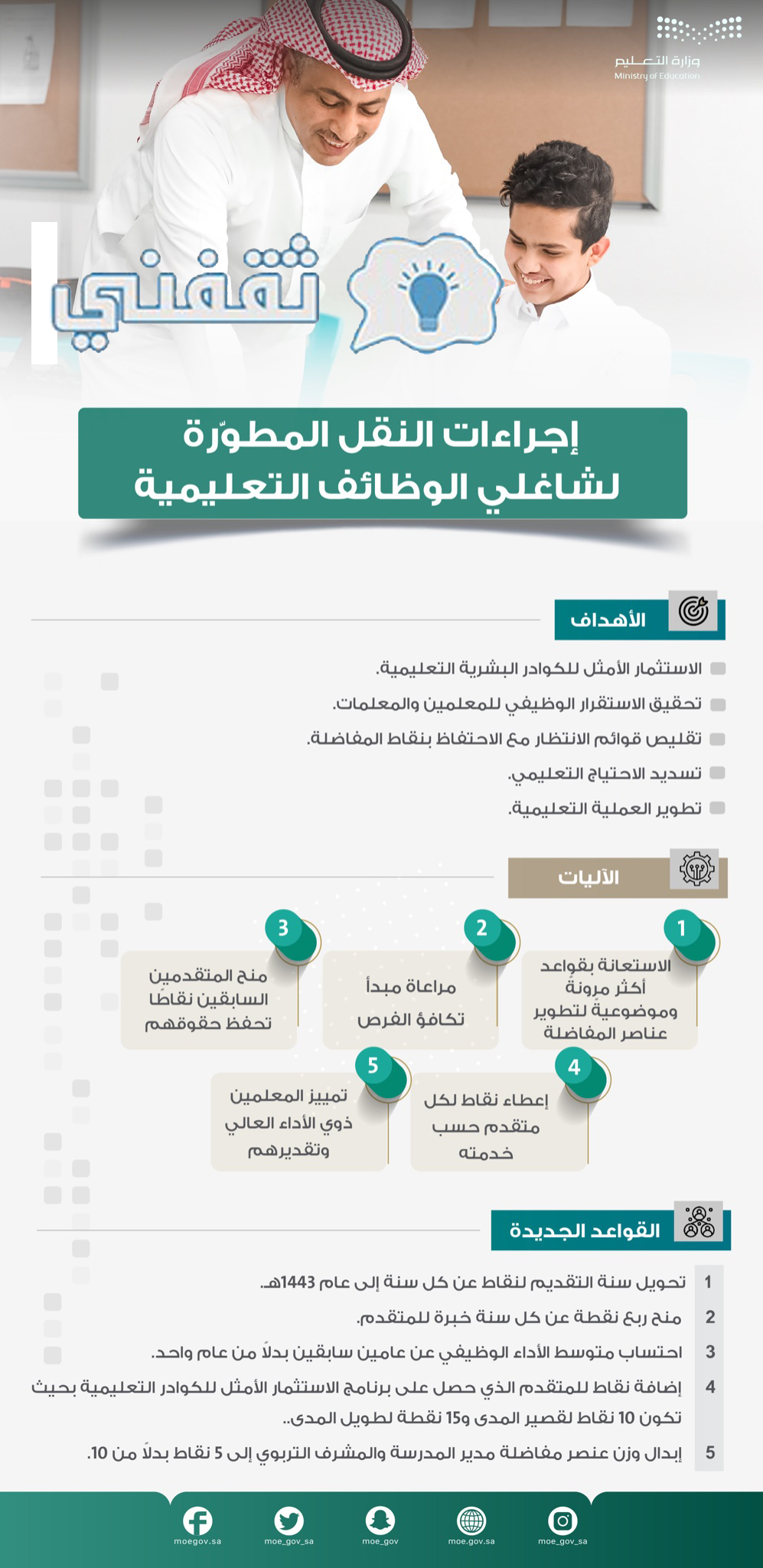 رابط النقل الخارجي للمعلمين