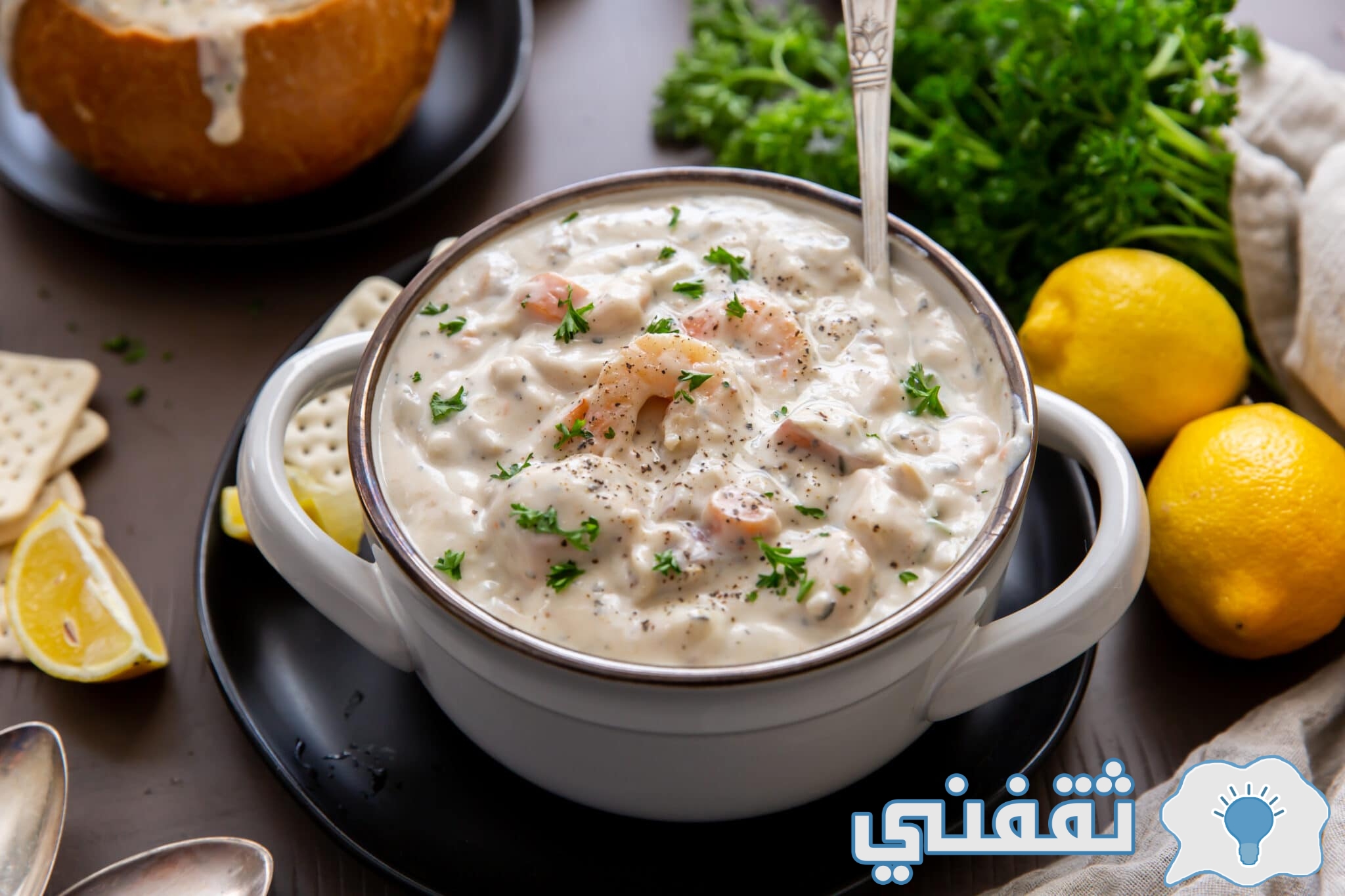 طريقة عمل شوربة السي فود بالكريمة