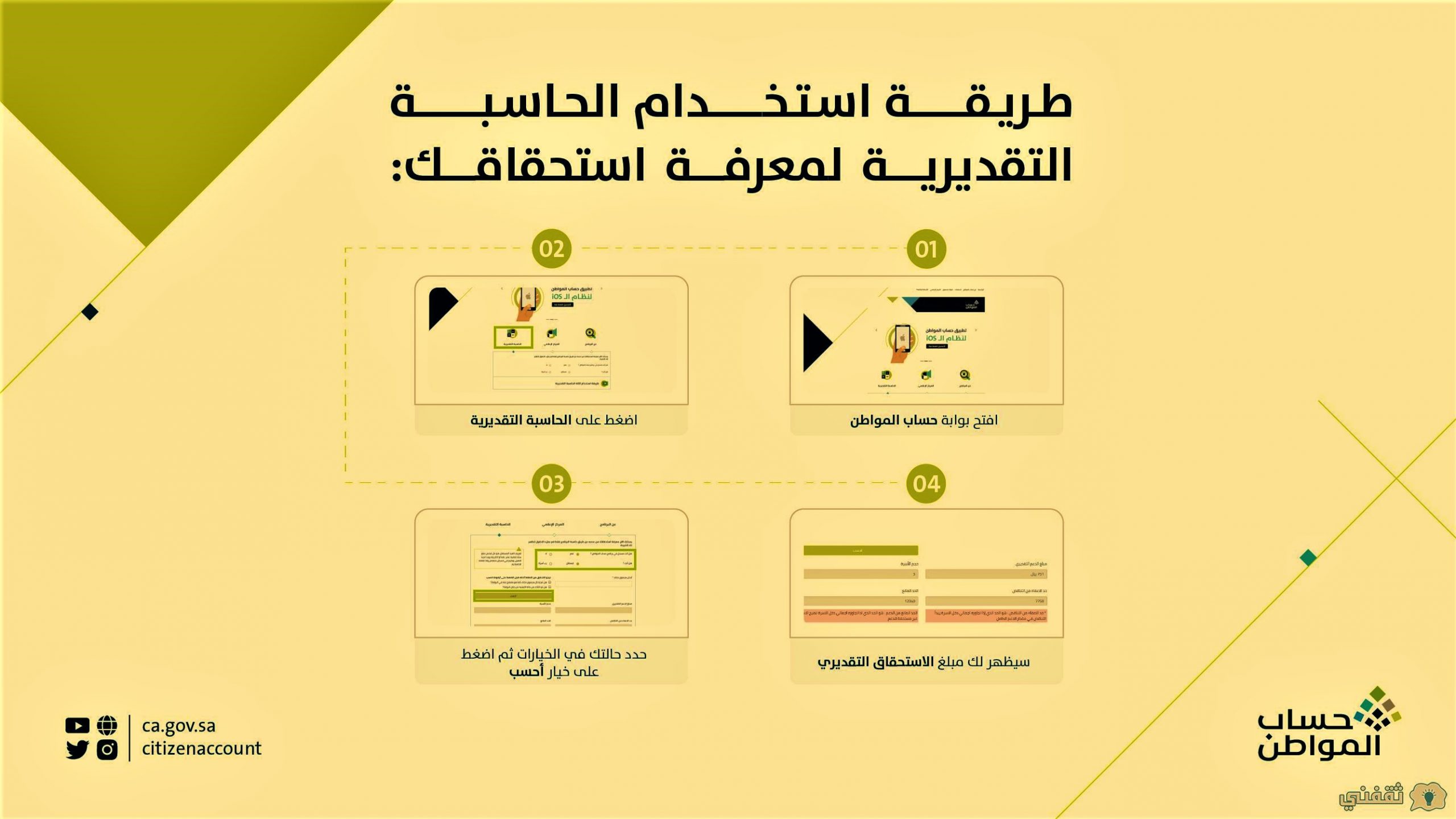 كم تبقى لحساب المواطن 1444