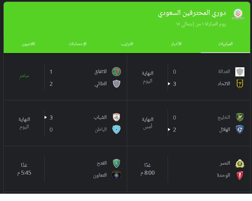 الدوري السعودي للمحترفين 2022-2023