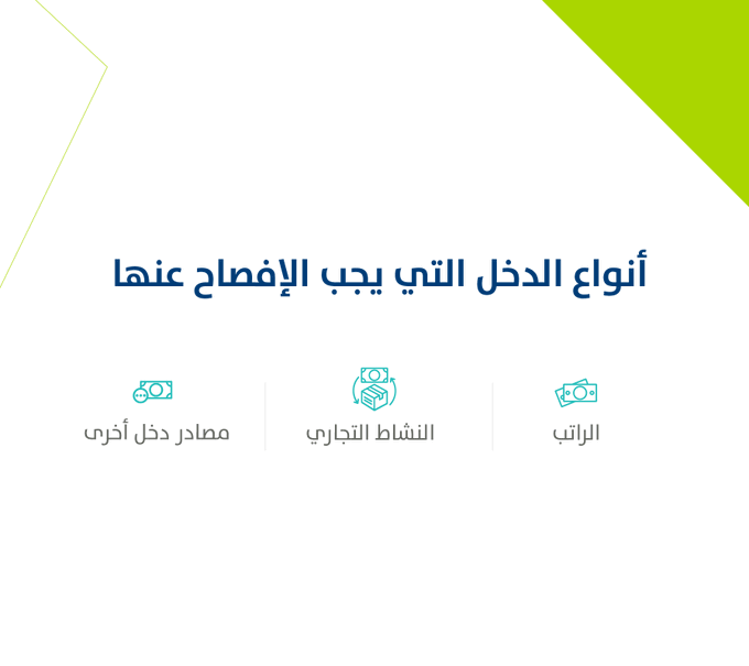 الإفصاح عن الدخل في حساب المواطن