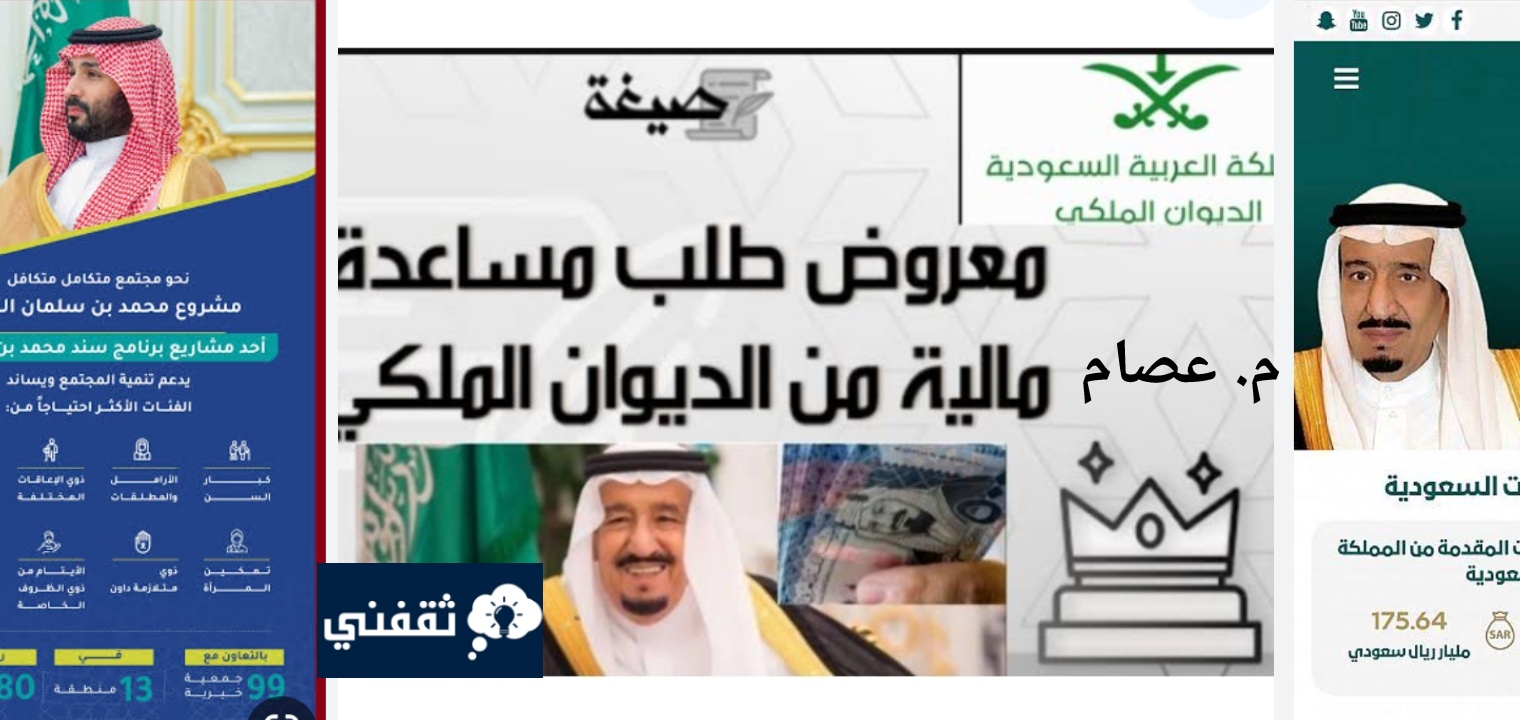 ما هي شروط الحصول على مساعدات مالية من الديوان الملكي السعودي في 2023