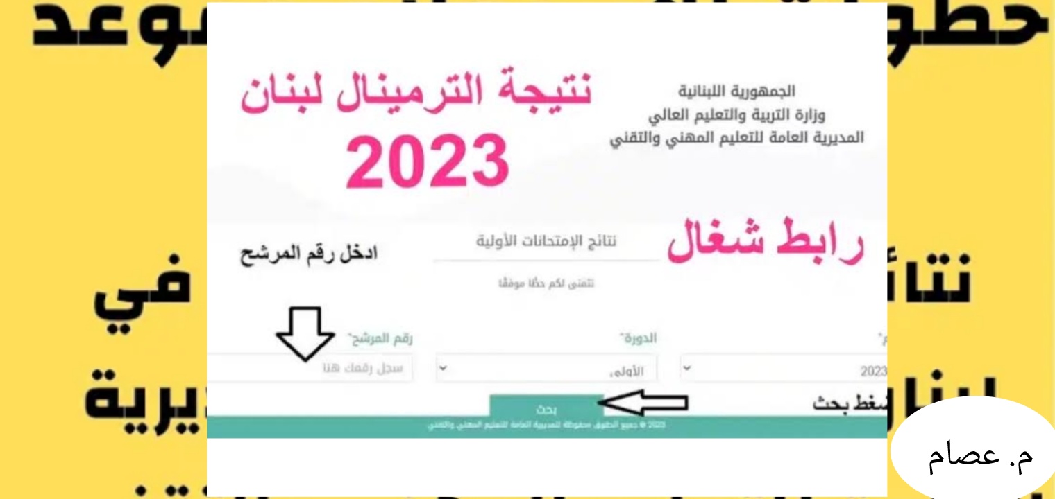 الاستعلام عن نتائج الترمينال 2023 في لبنان results.mehe.gov.lb