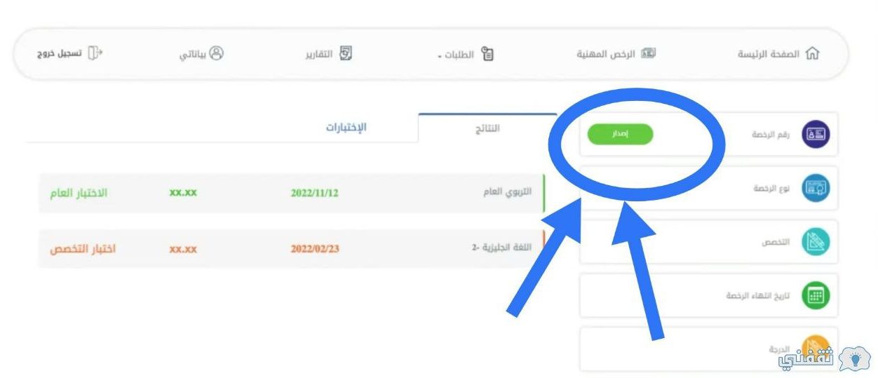 طريقة إصدار الرخصة المهنية للمعلمين والمعلمات 1445