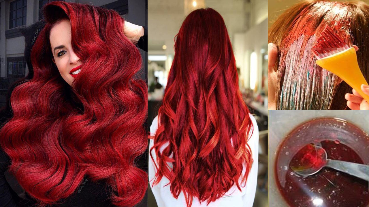 صبغ الشعر أحمر بالكركدية بأقل تكاليف ويستمر اللون لمدة طويلة بوصفة طبيعية